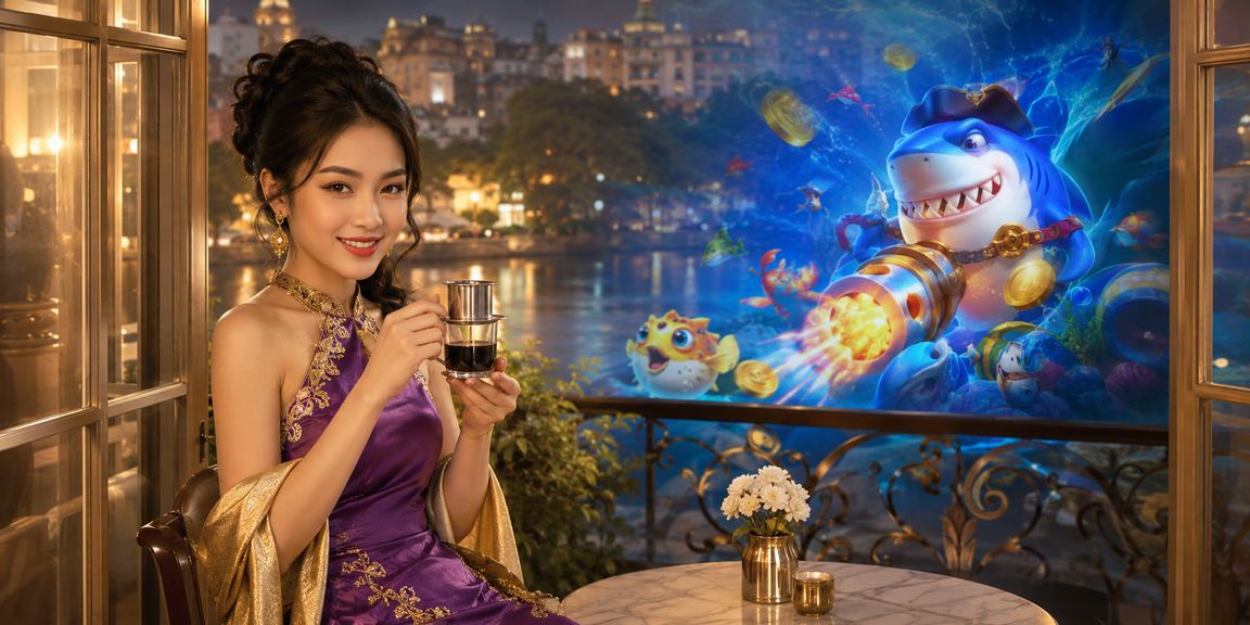 Người dùng tại Hà Nội thưởng thức cà phê và chơi game cá trực tuyến trên điện thoại